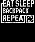 Eat Sleep Backpack Digital Art by Flippin Sweet Gear