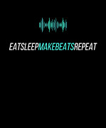 Eat Sleep Make Beats Repeat Hip Hop Music Producer Design Drawing by Noirty Designs