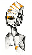 Echoes of Geometry Duality of Faces Digital Art by Rafael Salazar