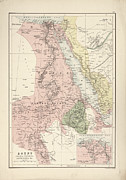 Egypt Arabia Petra and Abyssinia 1885 Drawing by John George Bartholomew