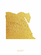 Egypt Gold Map #87 Digital Art by Michael Tompsett