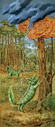 El gato helecho - The fern cat by Remedios Varo Painting by Remedios Varo
