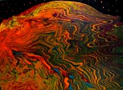 Electric Sunset Painting by Anna Adams