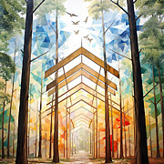 Elements in Harmony - Designers Art Painting by Lourry Legarde Elements in Harmony - Designers Art Painting by Lourry Legarde