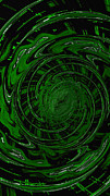 Emerald Green Vortex Fractal Art Digital Art by Shelli Fitzpatrick