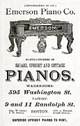 Emerson Piano Co. Boston Vintage Advertising Mixed Media by PrintsAntiquA