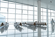 Empty airport terminal waiting area Photograph by Kehan Chen