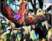 Enchanted Treehouse Digital Art by Christina Knight Enchanted Treehouse Digital Art by Christina Knight