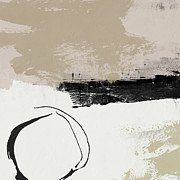 Encore 3- Neutral Abstract Art by Linda Woods Mixed Media by Linda Woods