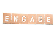 Engage Stencil Word Photograph by Mattjeacock