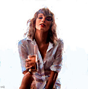 Taylor Swift offers drinks to Travis Kelce Digital Art by Gradify Creations Taylor Swift offers drinks to Travis Kelce Digital Art by Gradify Creations