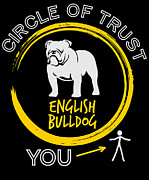 English Bulldog Circle Of Trust Digital Art by Jacob Zelazny