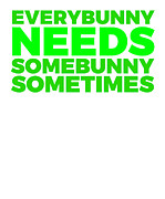 Every Bunny Needs Somebunny 2 Blue Digital Art by Lin Watchorn