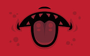 Evil Demon Mouth with Tongue Digital Art by John Schwegel
