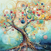 Evolving Tree Of Life Painting by Tina LeCour Evolving Tree Of Life Painting by Tina LeCour