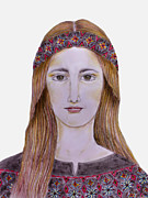 Evone Flower Girl Painting by Munir Alawi
