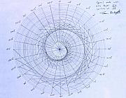 Expanding triangle Drawing by Jason Padgett