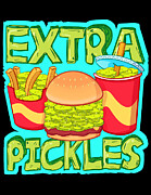 Extra Pickles Drawing by Ludwig Van Bacon