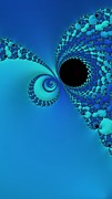 Eye to Eye Blue Fractal Abstract  Digital Art by Shelli Fitzpatrick