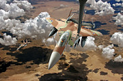F-15I Ra'am Refueling froma KC-10 Extender Digital Art by Custom Aviation Art