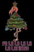Fa La La La La Lamingo Xmas Flamingo Digital Art by Mister Tee