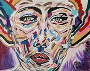 Face Says It All Painting by Chiquita Howard-Bostic
