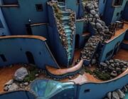Fairy Cliff Dwellings Digital Art by Eris And AI Fairy Cliff Dwellings Digital Art by Eris And AI