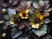 Fall Flowers Digital Art by Eris And AI Fall Flowers Digital Art by Eris And AI