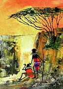 Falls Painting by Sarah Shiundu Falls Painting by Sarah Shiundu