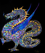 Fancy Dragon 7333 Painting by Priscilla Batzell Expressionist Art Studio Gallery