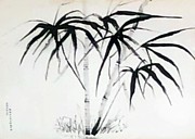 Fantasia - Sumi Ink  Painting by Catherine Ludwig Donleycott