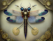 Fantasy Dragon Fly Digital Art by Elisabeth Lucas