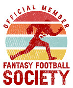Fantasy Football Official Member Vintage Sports Football Society Digital Art by Toms Tee Store