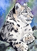 Far Eastern Snow Leopard Painting by Marsha Elliott