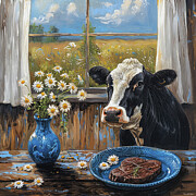 Farm Fresh Beef Painting by Tina LeCour Farm Fresh Beef Painting by Tina LeCour