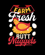 Farm Fresh Butt Nuggets Chicken Egg Digital Art by Jacob Zelazny