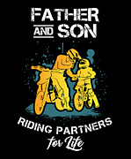 Father And Son Riding Partners For Life Digital Art by Jacob Zelazny