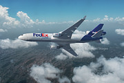 Federal Express MD-11F Mixed Media by Erik Simonsen
