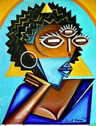 Feminist Monolith / a portrait of bell hooks Painting by Martel Chapman
