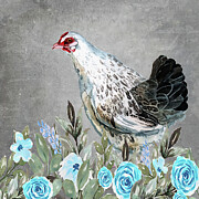 Fergie In The Flowers Painting by Tina LeCour