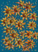 Field of Sunflowers for Peace and Resilliance Digital Art by Iris Richardson