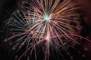 Fiery Firework Painted Photograph by Amy Dundon