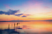 Fiery Sunset Over Tranquil Sea Photograph by Alexios Ntounas