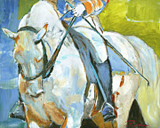Finger Painted Horse Painting by Colleen Ross