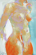 Finger Painted Nude Painting by Colleen Ross