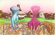 Fire and Ice Drawing by The Wonder Dawg