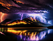 Fire on the Mountain Ai Art by AI Digital