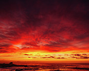 Fire Red Sunset La Jolla Photograph by Abigail Diane Photography
