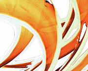 Fire Water On White 14 Art Painting by Sharon Cummings