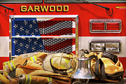 Firefighter - Red, White and Bravery Photograph by Mike Savad
